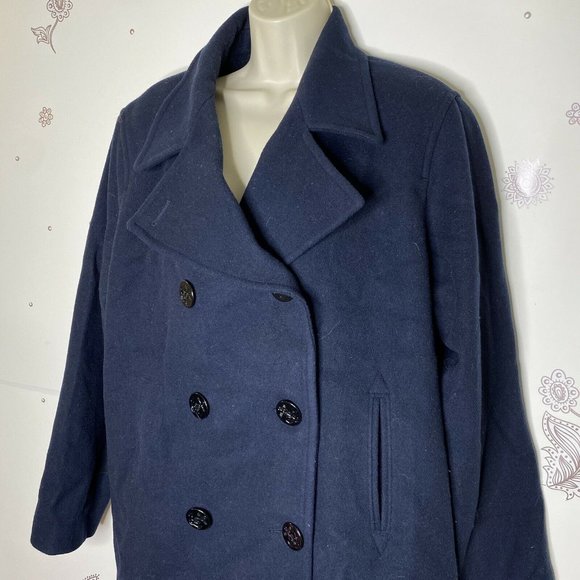 J.PERCY Merino Wool Double Breasted Coat Size 12 - Picture 2 of 6